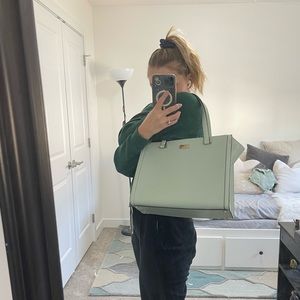 Mint green Kate spade tote bag